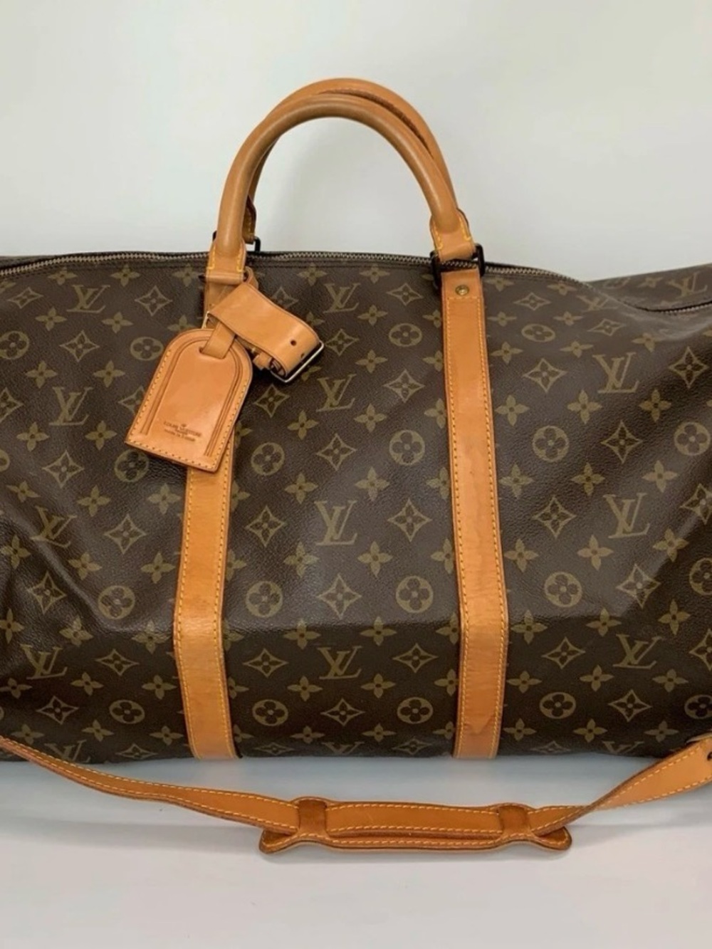 Used Louis Vuitton Monogram Keepall Bandouliere 60 M41412 Women's Bosto 3...